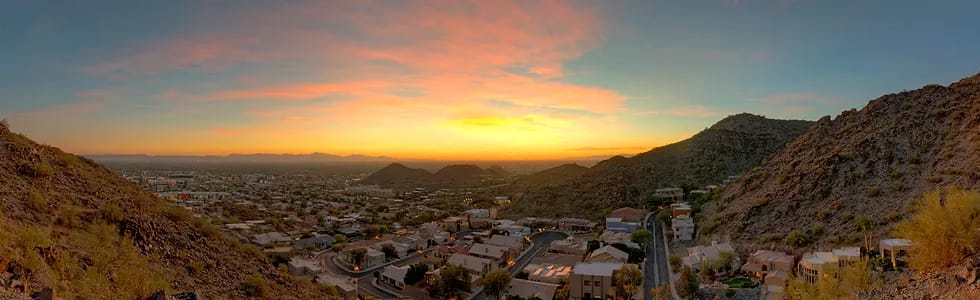 Phoenix-Houses-Sunset